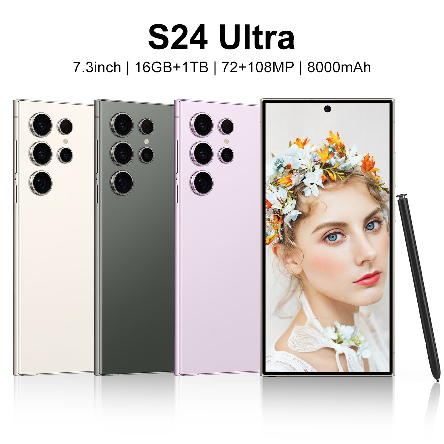 Smartphone s24 ultra phone 4g 16GB+1TB 7.3inch Unlocked dual card 4G 5G Phones Android 13.0 Mobile phones
